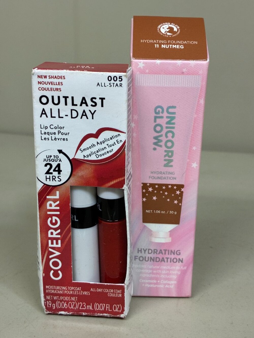Covergirl Outlast All Day 005 All-Star & Unicorn Glow Foundation 11 Nutmeg Lot